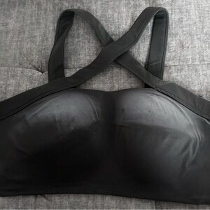 VSX Black Cross-Back Sports Bra, Size XXL